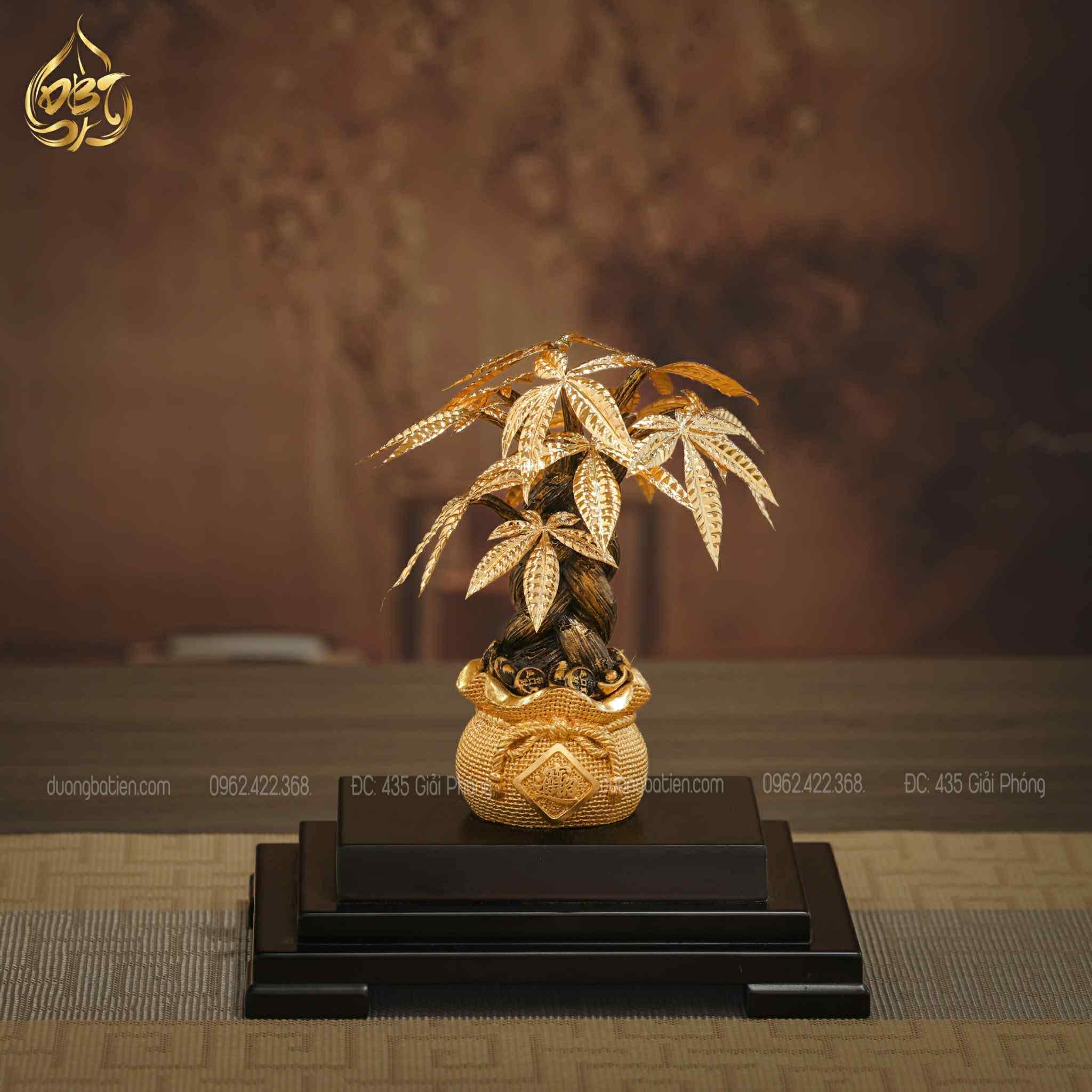 Cây Kim Ngân Dát Vàng 24K - Quà Tặng Doanh Nghiệp Cao Cấp