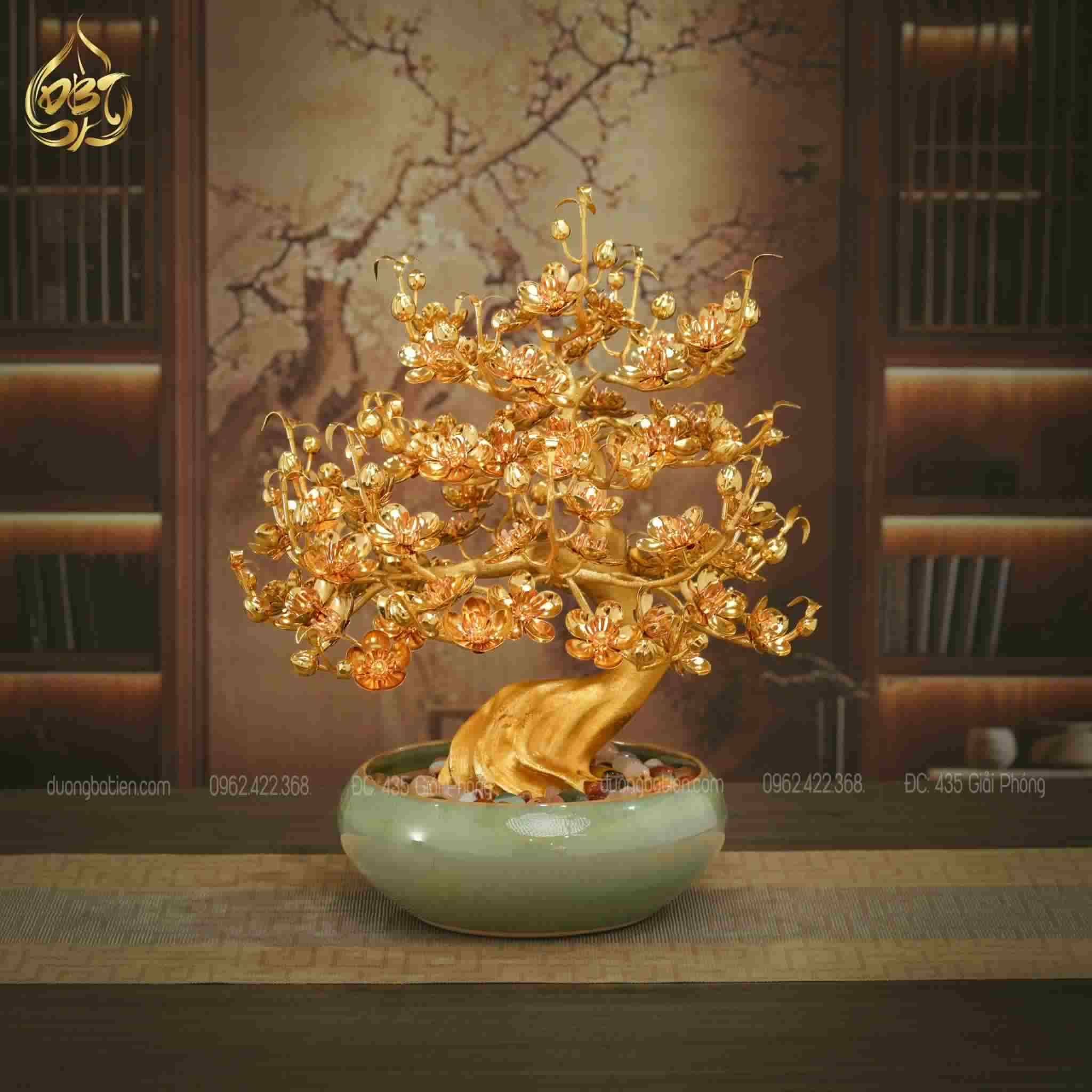 Chậu Lan Phú Quý Mạ Vàng 24K - Quà tặng Vip