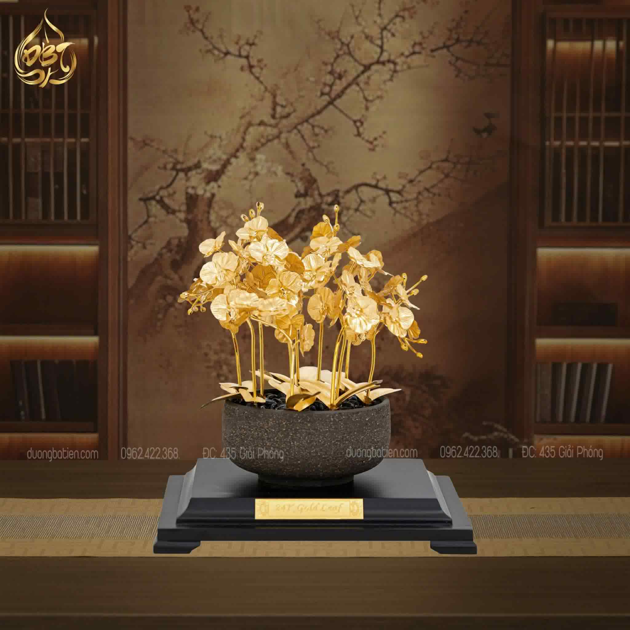 Hoa Lan Phú Quý dát vàng 24k - Quà tặng Sếp