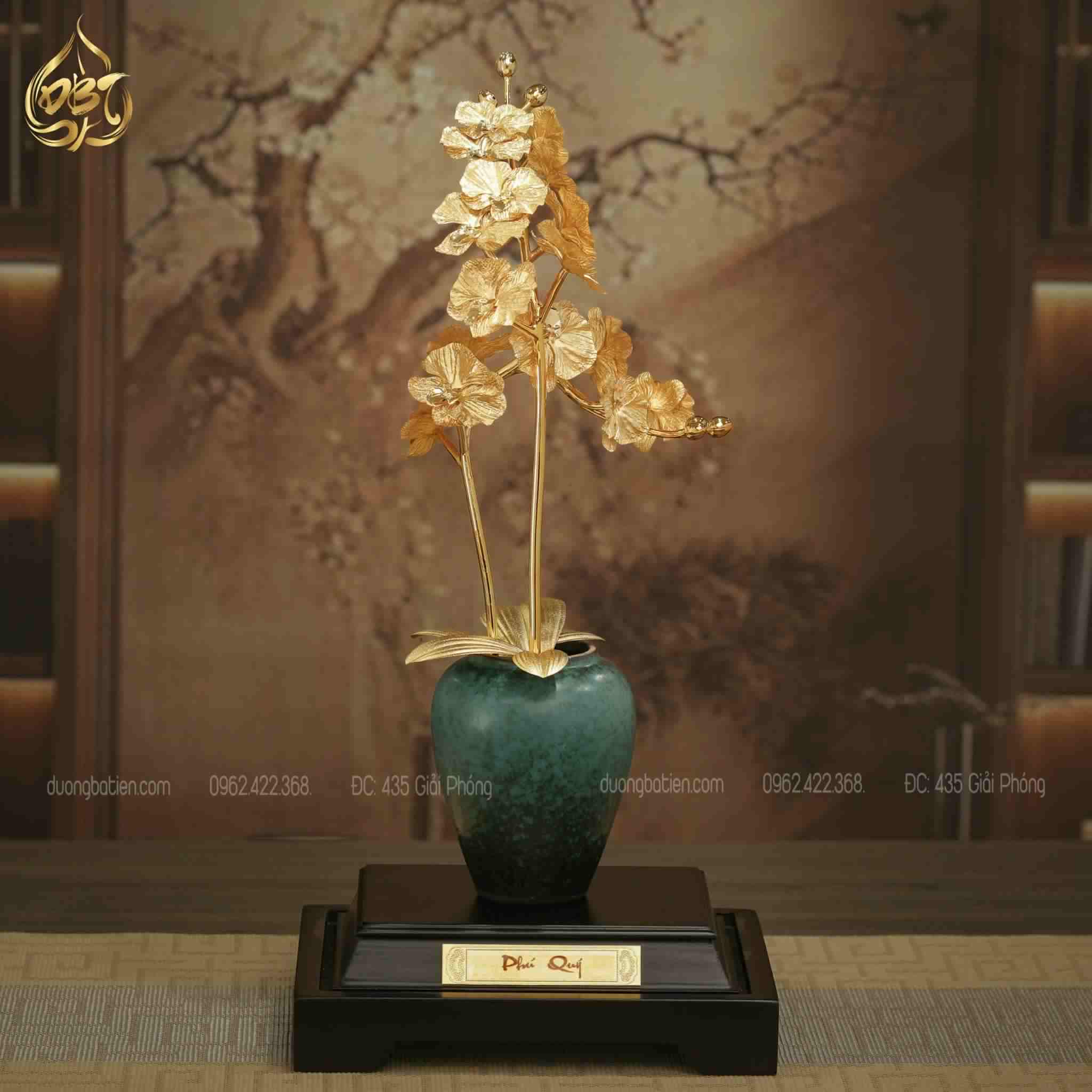 Lan Vàng Men Hoả Biến dát vàng 24k - Quà Tặng Sếp, Lãnh Đạo