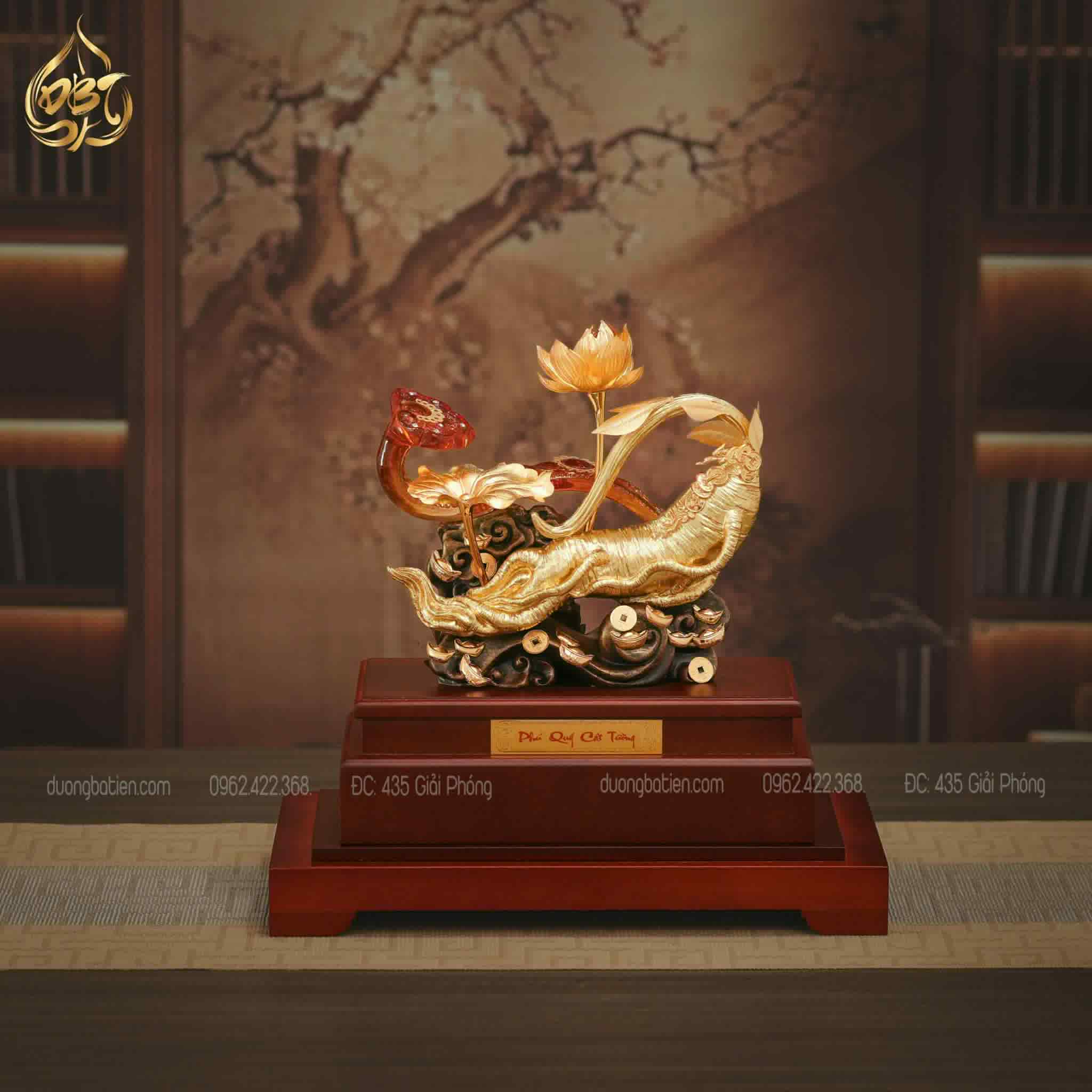 Cây Sâm Sen Như Ý dát vàng 24k - Quà Tặng Ý Nghĩa