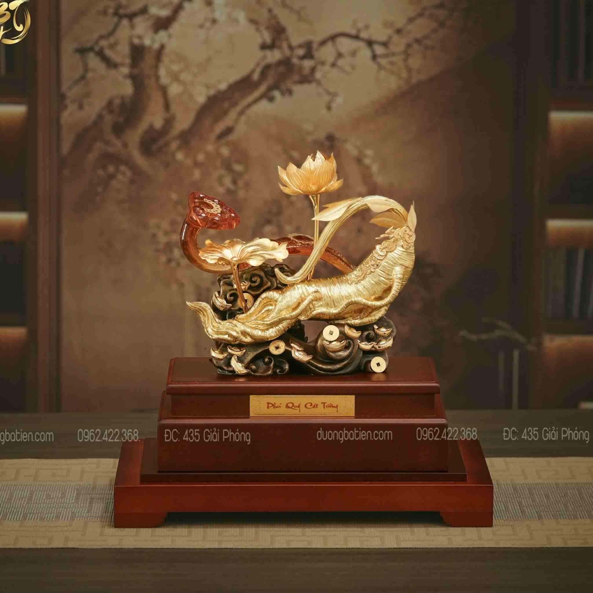 Cây Sâm Sen Như Ý dát vàng 24k - Quà Tặng Ý Nghĩa