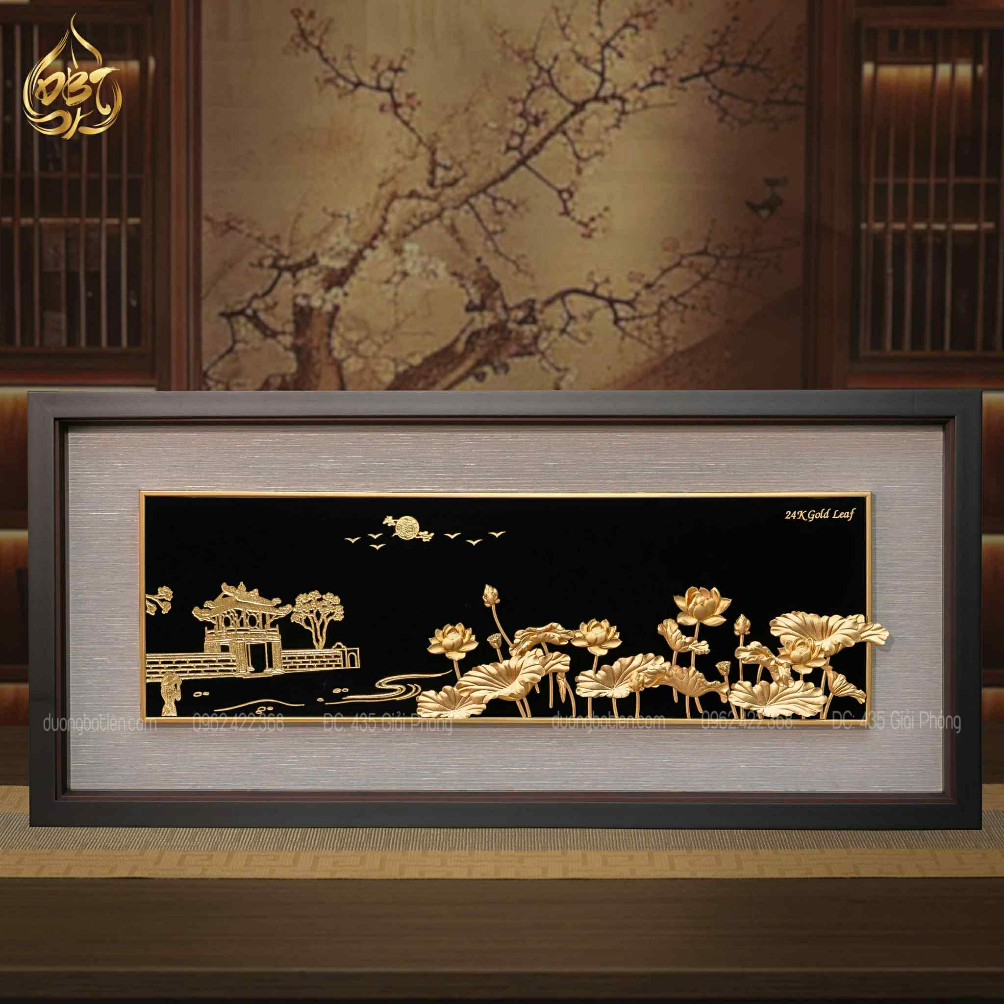 Tranh Khuê Văn Các Dát Vàng 24K - Quà Tặng Vip Ngoại Giao
