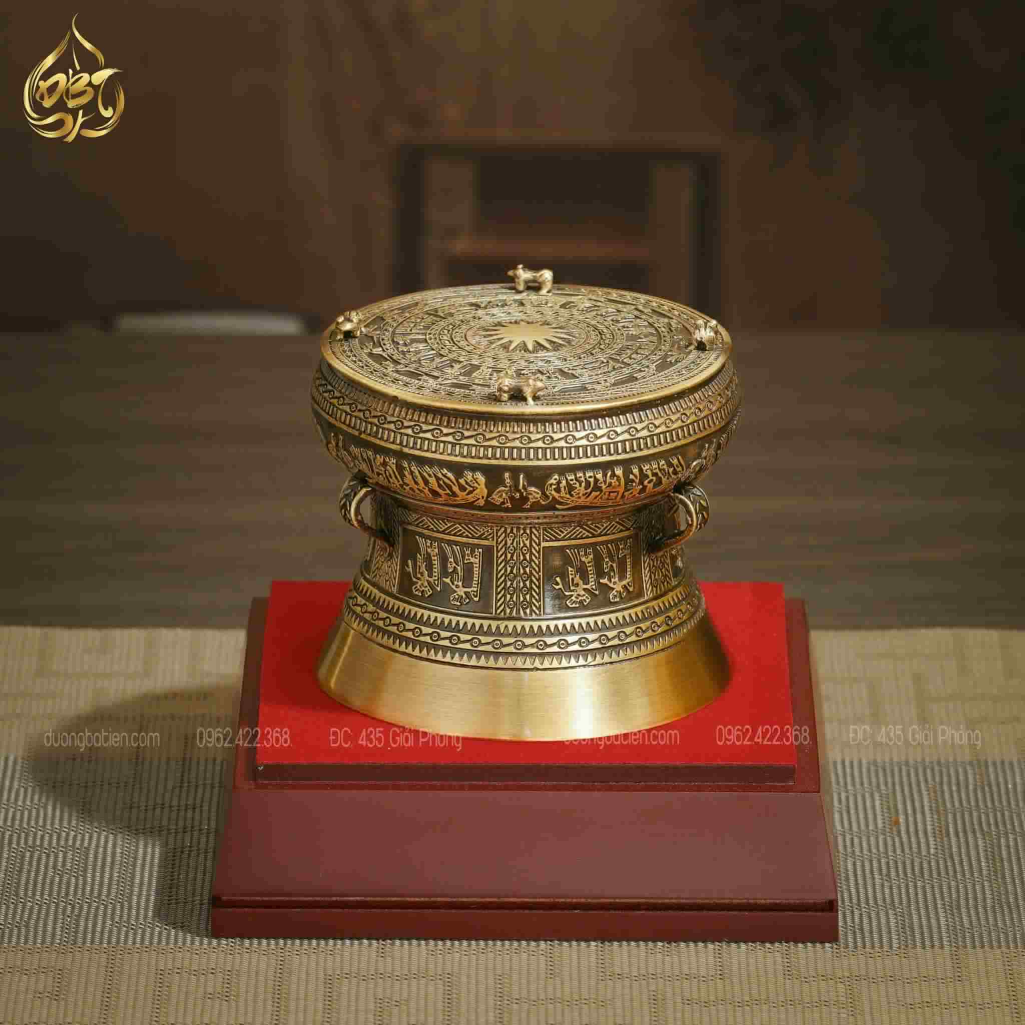 Trống Đồng giả cổ 10cm - Quà tặng Để Bàn