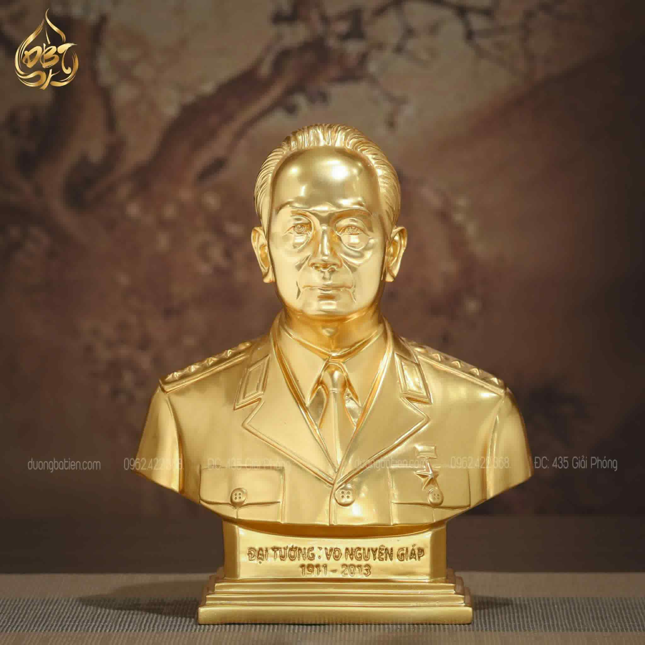 Tượng Bác Giáp bằng đồng dát vàng 24K - Quà tặng ý nghĩa