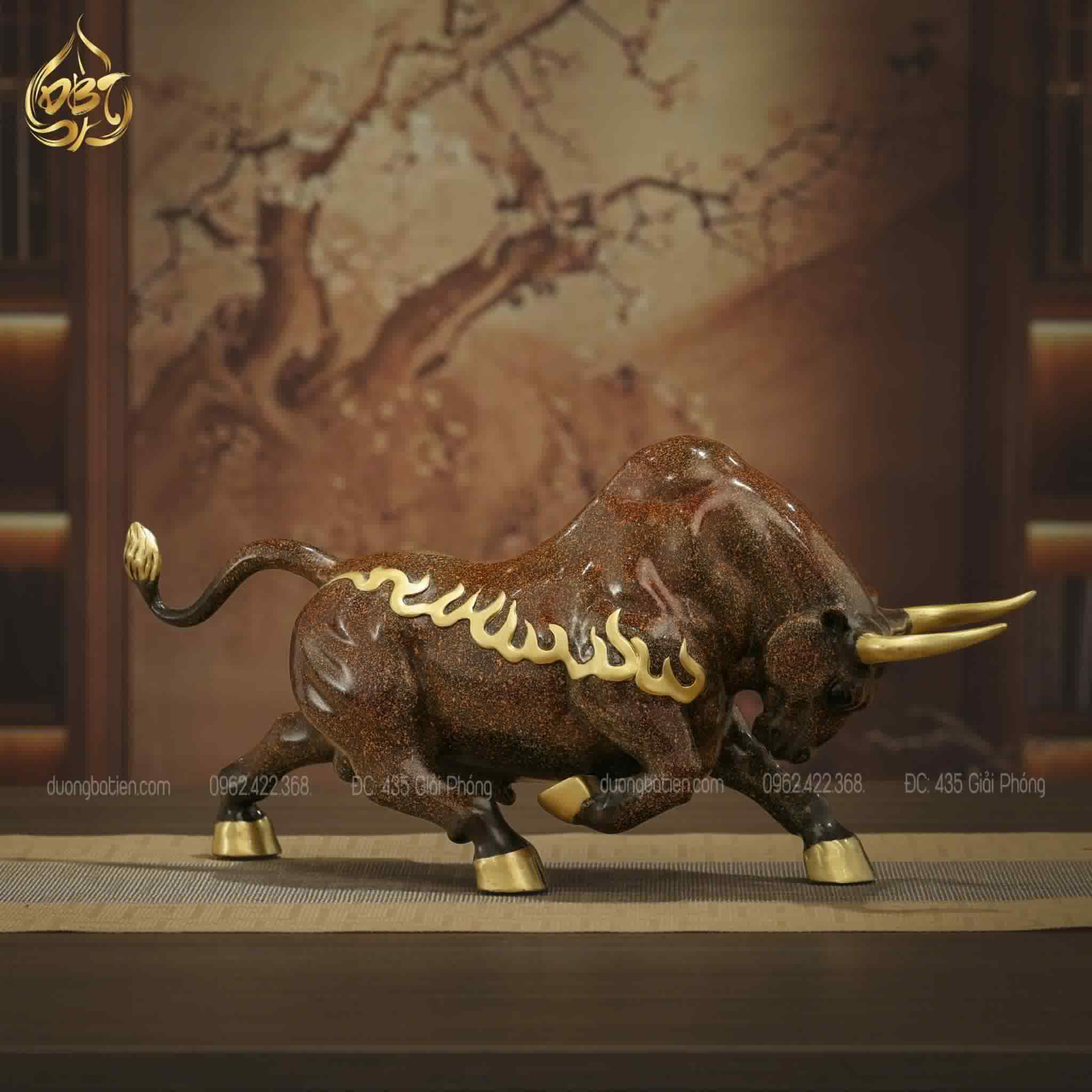 Bò tót tài chính bằng đồng - Quà tặng Tài Chính