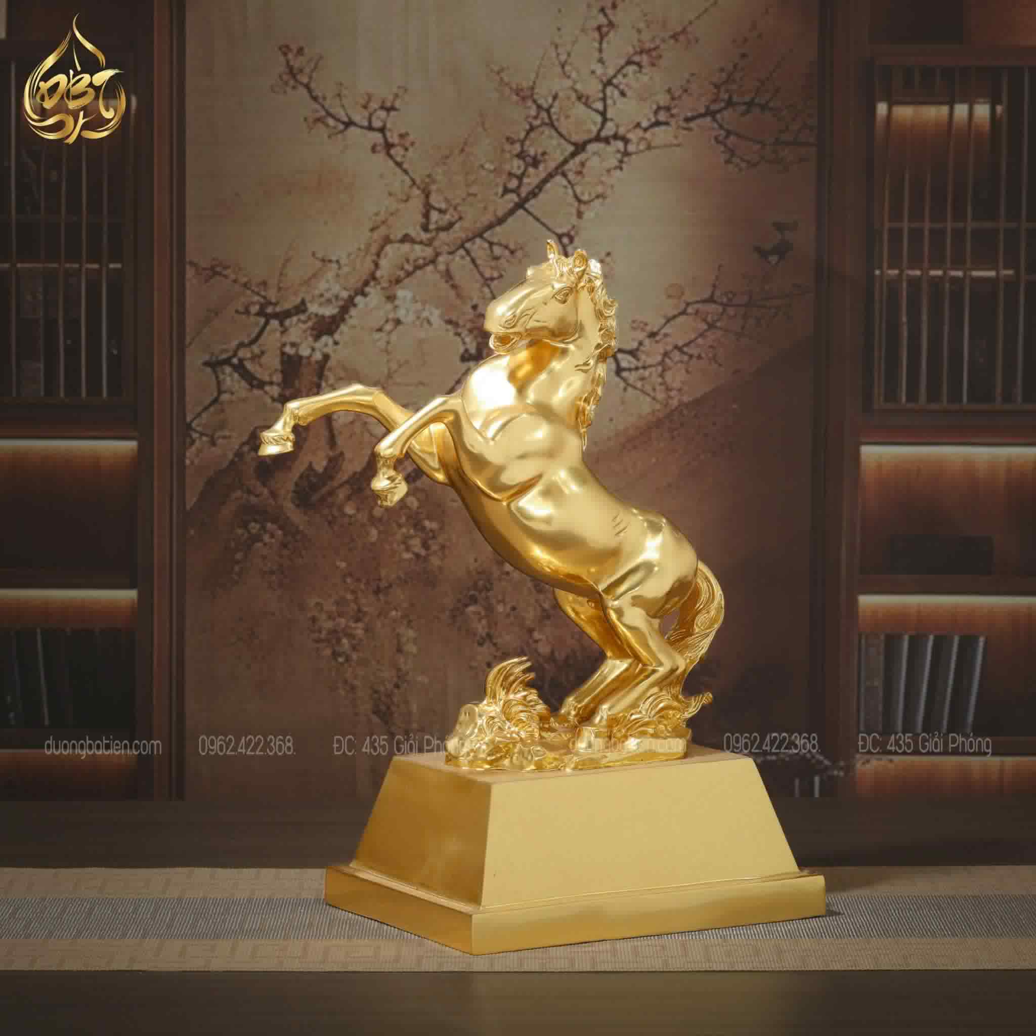 Tượng Nhất Mã dát vàng 24k - Quà tặng Phong Thuỷ